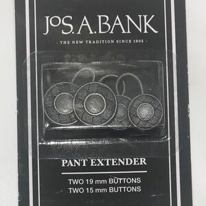 Jos. A. Bank Pant Extender Buttons Two 19mm Buttons & Two 15mm Buttons NEW